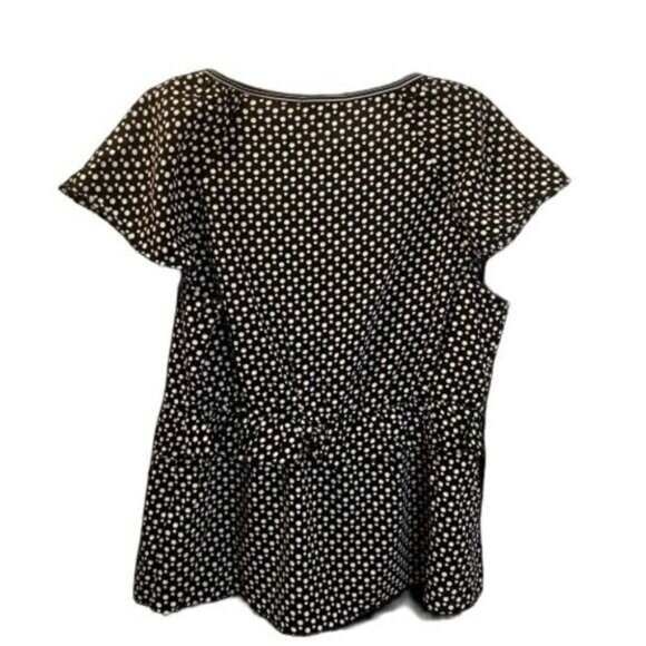 Max Studio Short Sleeve Ruffle Tie Closure Women Top Medium NWT - Picture 4 of 6
